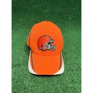 Y2K Reebok Cleveland Browns NFL Flex Fit L/XL Orange Hat